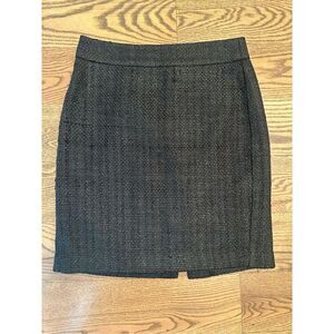 Banana Republic Black Tweed Lined Mini Skirt Size 2